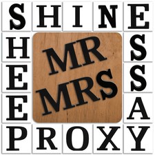 Black Large Wooden Letters