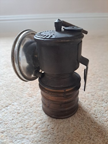 Vintage helmet mounted - , carbide