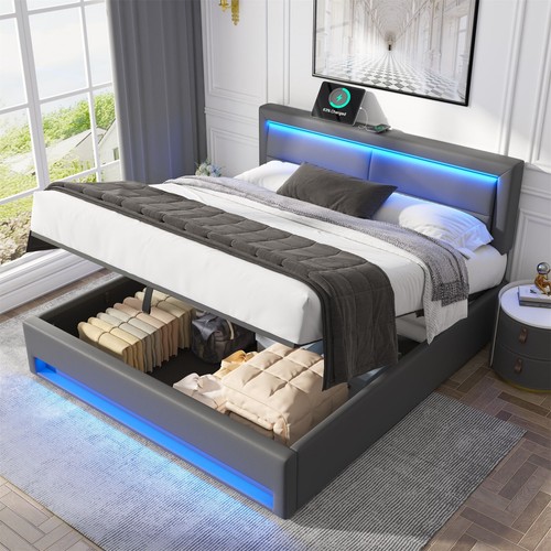 Upholstered ottoman bed 4ft6 - ottoman,