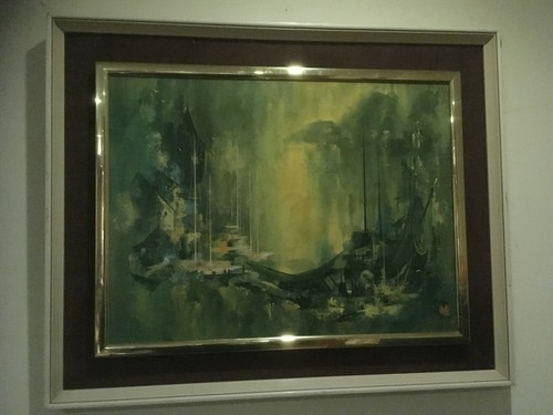 Vintage oil board print - oil, on