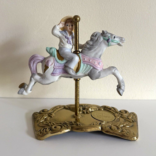 Vintage porcelain carousel - vintage,