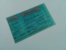 DEBORAH HARRY VINTAGE CONCERT TICKET INTERNATIONAL CLUB MANCHESTER 1989 BLONDIE