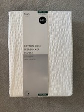 M&S White Seersucker Cotton