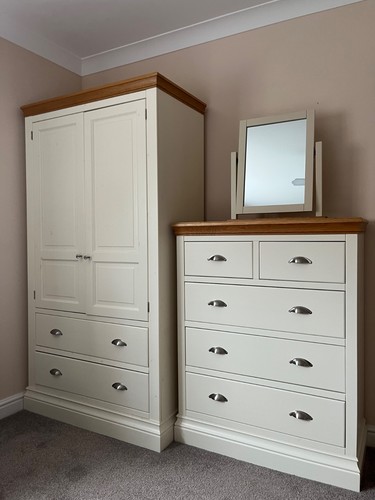 Solid oak wardrobe chest of - oak,