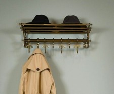 Coatrack French Luggage Rack Train Wall Mounted Rack vintage Style luxury decor