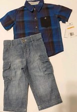 New 2 Pc Calvin Klein/ Ralph Lauren Baby Boy 12 Mths Shirt & Pants Outfit
