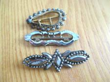 GEORGIAN /VICTORIAN CUT STEEL BUCKLES  X 3