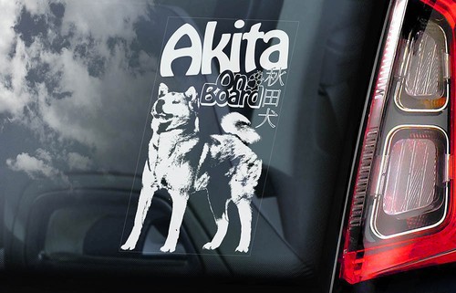 Japanese akita car sticker - akita,