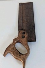 Vintage Carpenters Tenon Saw Wooden Handle