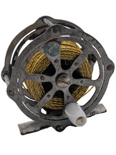 Vtg skeleton fly fishing reel - fishing,