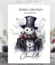 Personalised gothic snowman - personalised,
