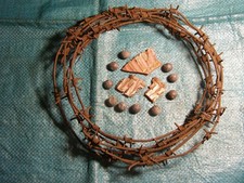 WW I WW1 Original German barbed wire and other Battle relics