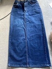 Brilliant Marks And Spencer Vintage Long Denim Skirt around 90s Size 8