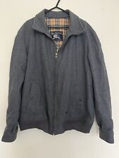 VINTAGE BURBERRY 80s Bomber Jacket Winter Nova Check wool Gray Size50/medium