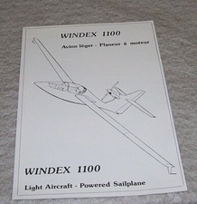 AB RADAB of Sweden WINDEX 1100 LIGHT AIRCRAFT POWERED SAILPLANE BROCHURE