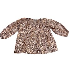 Tucker Brown Silk Blouse