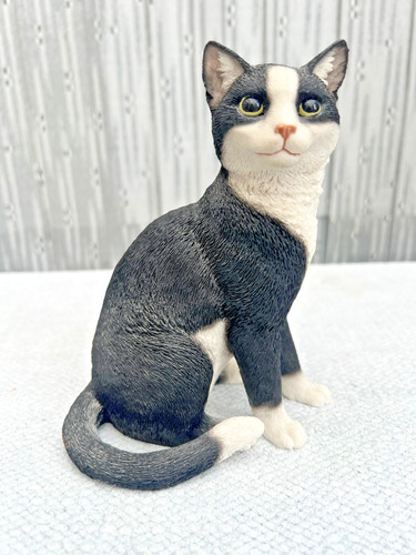 Realistic black white cat - 6",