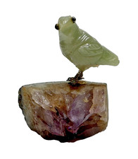 Carved Jade Bird Figure on
