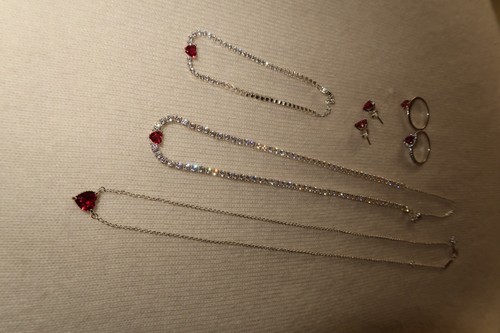Pandora tennis red heart set - heart,