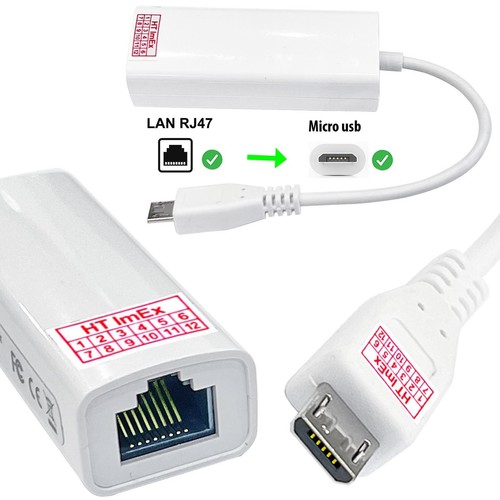 White micro usb rj45 lan - micro,