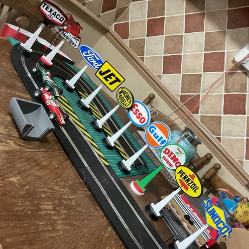Slot car billboard sign - car, 3d