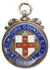 1908 Sterling Silver Enamel York County Motor Cycle Club Quarterly Trials Medal