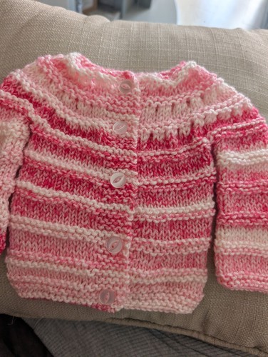 Knitted baby girl cardigan 3 - baby, 0-3