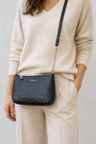Modalu black croc leather - modalu,