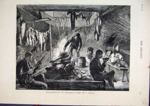Original old antique print - antique,