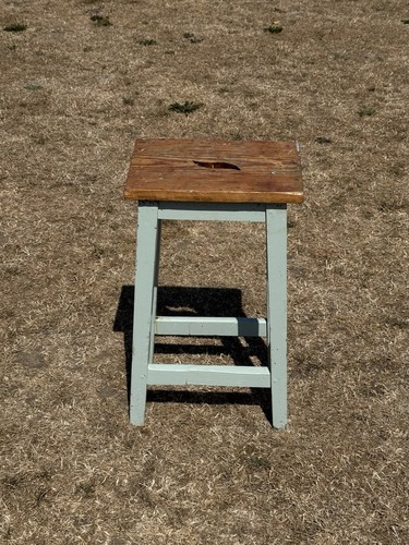 Vintage pine stool - pine, stand
