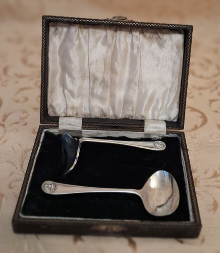Boxed silver plated spoon - plated,