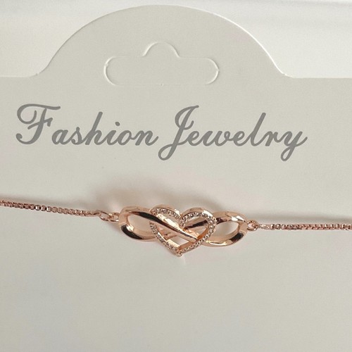Bracelet rose gold tone heart - bracelet,