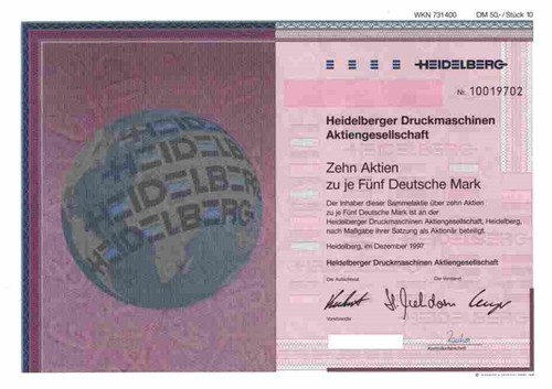 Heidelberger druckmaschinen - heidelberger,