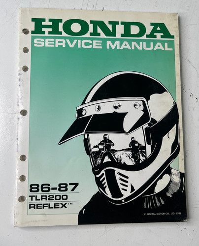 Honda tlr200 reflex - honda, service