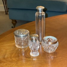 Antique Cut Glass And Silver