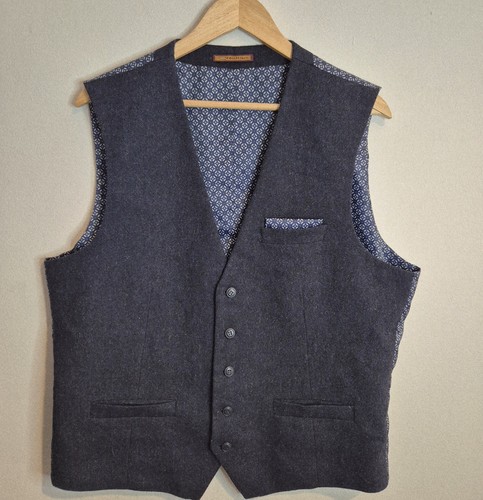 Mens tweed waistcoat - waistcoat, 44r