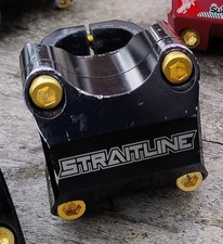 Straitline 45 mm Stem 31.8 Bicycle Stem Gold Bolts