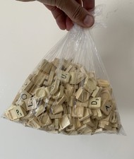 Scrabble Tiles Joblot Large Bag Mixed Vintage Retro Letters Art Craft Spares 