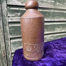 Schweppes To H.M The King Vintage Ginger Beer Bottle  Antique Stoneware Bottle