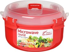 Sistema Microwave Round Bowl | 915 ml Food Container with Steam Release Vent | 