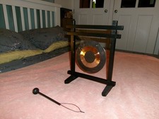 Woodstock Chimes 2004 Gong with Black Wooden Frame, VG Condition , Rarely Used