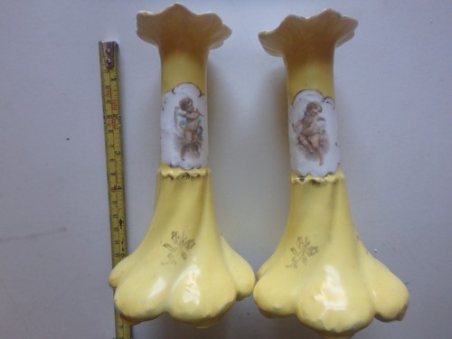 Pair yellow bone - bone, china