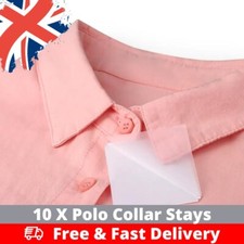 10x No Curl Collar Polo Shirt Collar Stays Men Suit Collar Stickers Shirt Collar