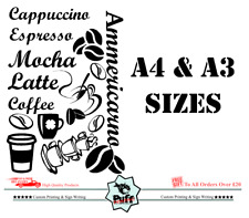 Coffee Words Cups Kitchen Wall