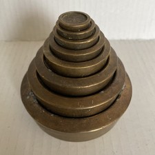8 Brass Avery Scale Weights Stamped VR Victorian