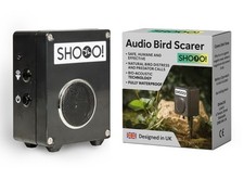 Audio Bird Scarer for Pigeons, Starlings, Crows etc. Battery Powered Deterrent