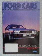 Ford brochure 1981 -Capri 2.8i,S,Calypso,Cameo,Fiesta,Escort,XR3,Cortina,Granada