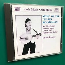 Shirley Rumsey MUSIC OF THE ITALIAN RENAISSANCE CD Voice Cittern Lute Guitar EX