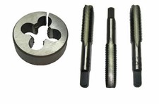 BSF TAPS AND DIES THREADING ALL SIZES SET OF 3 TAPS 1ST, 2ND, PLUG TAP AND DIE