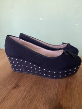 Platform Black Studded Shoes